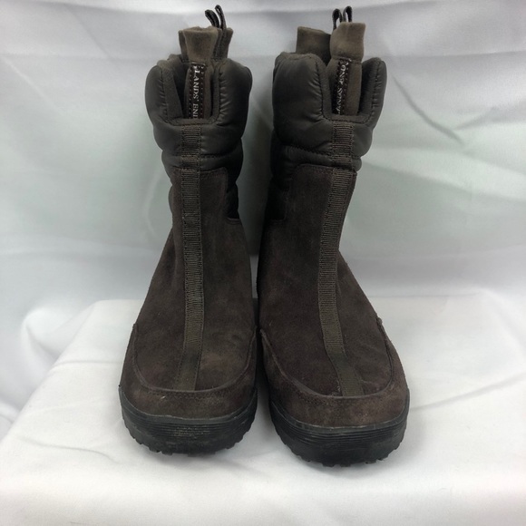 LANDS’ END Brown Suede Commuter Pull On Boot 6.5 - Picture 2 of 7